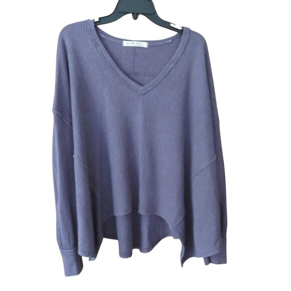 We The Free Tops - Free People, We The Free, Coraline Thermal Waffle Knit Top, Size M, Faded Purple